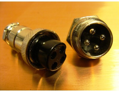 Chassis Mount 4 Way Connector Male / Female Pair Chassis Mount 4 Way Connector Male / Female Pair